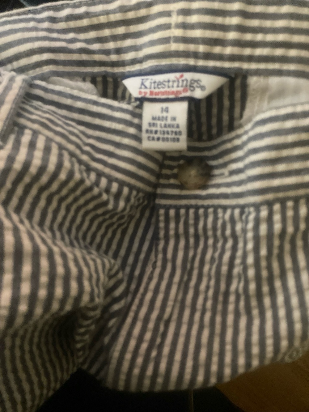 Kitestrings Boys Navy & White Striped Shorts